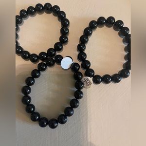 Glass bead bracelet bundle